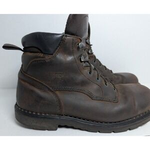 Red Wing Shoes 406 Work Boots Brown Leather USA Men's 14D EH Soft Toe